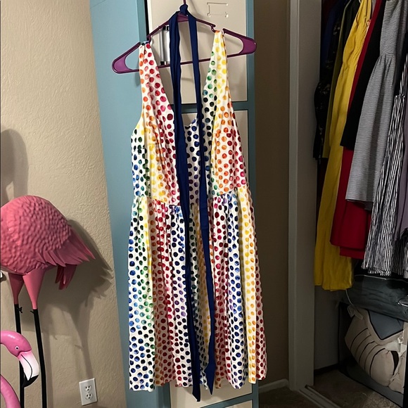 Modcloth rainbow polkadot dress - Picture 2 of 3
